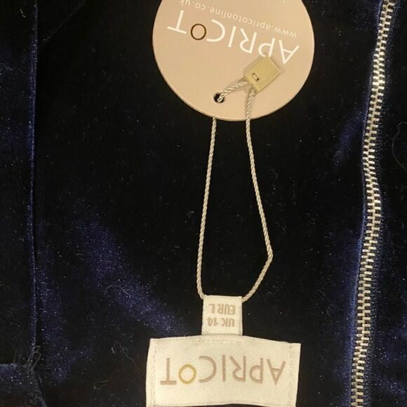 ❤️NWT APRICOT Navy Blue Velvet Cocktail Dress - Picture 11 of 16